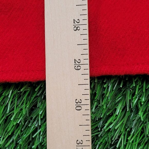 Vintage Woolrich Button Shirt S/M 19x29 Solid Red USA Heavyweight Wool 70s - Picture 8 of 12